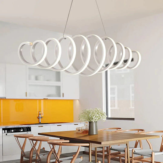 Minimalism Modern Led Pendant Lights For Dining Room Bar Kitchen Aluminum Acrylic Hanging Lamp