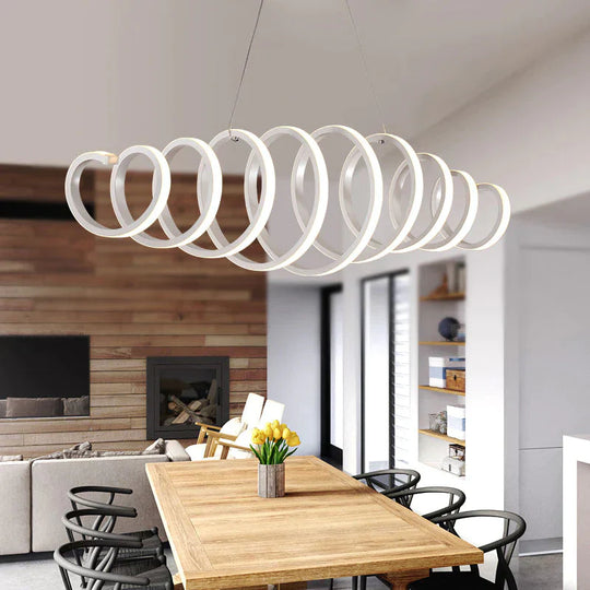 Minimalism Modern Led Pendant Lights For Dining Room Bar Kitchen Aluminum Acrylic Hanging Lamp