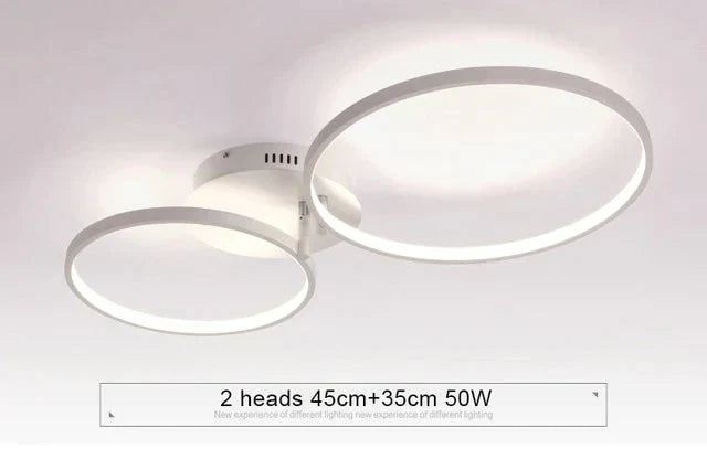 New Arrival Circle Rings Designer Modern Led Ceiling Lights Lamp For Living Room Bedroom Remote