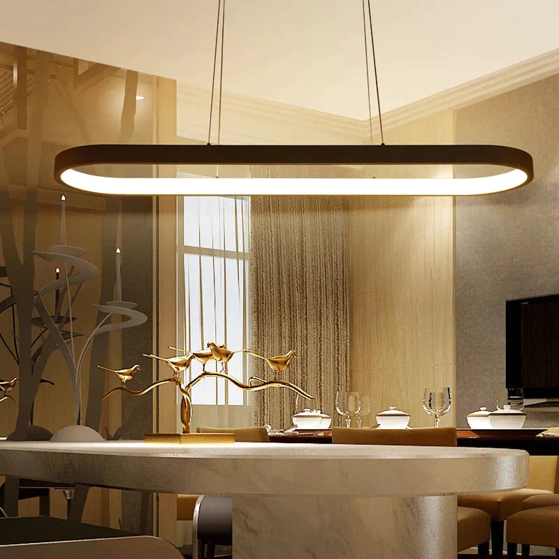 New Creative Modern Led Pendant Lights Kitchen Acrylic + Metal Suspension Hanging Cceiling Lamp For