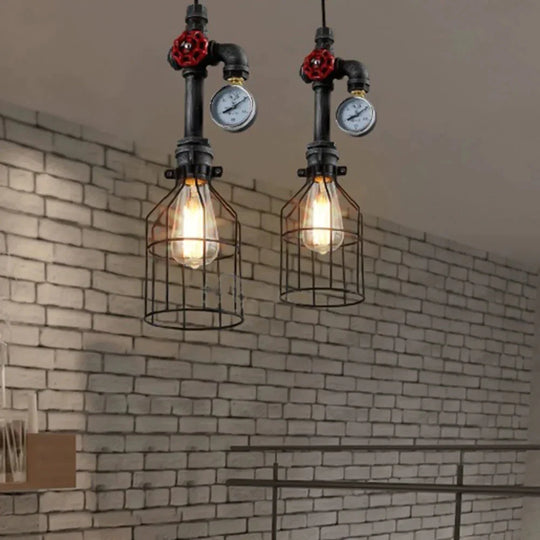 E26/E27 Retro Loft Style Pendant Lamp Water Pipe Industrial Vintage Fixtures Bar Dinning Room Living