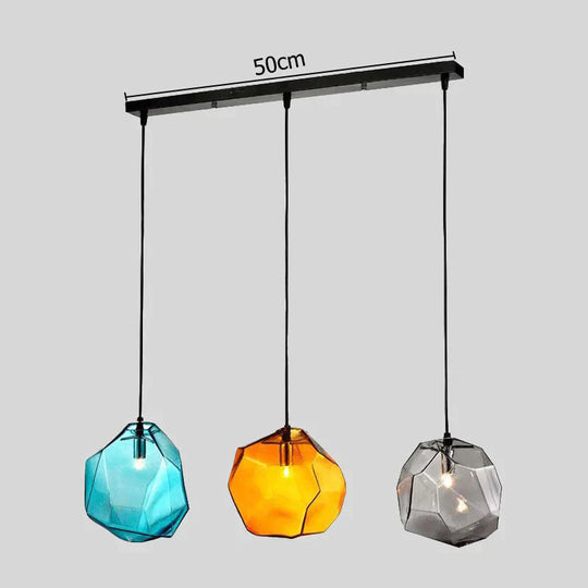 Modern Minimalist Pendant Lights Creative Colorful Glass Lamps Restaurant Led Indoor Home Lighting