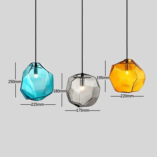 Modern Minimalist Pendant Lights Creative Colorful Glass Lamps Restaurant Led Indoor Home Lighting