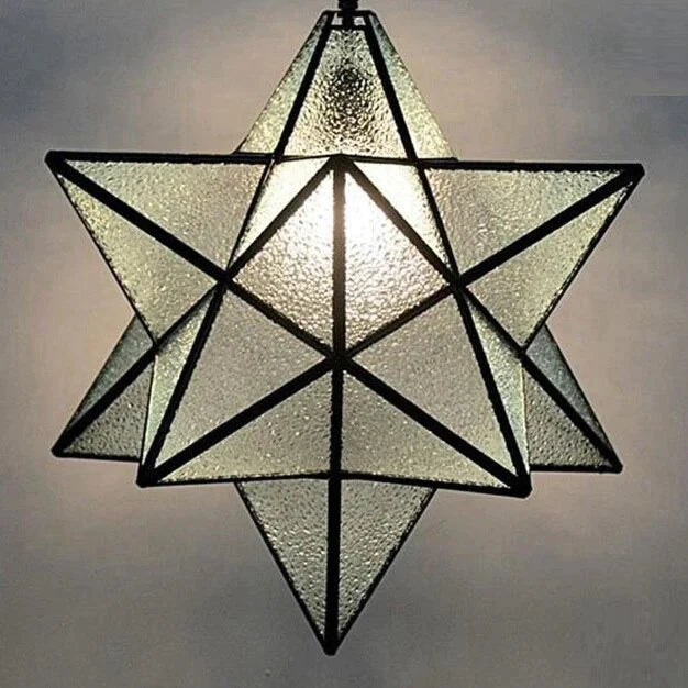 Loft Vintage Pendant Lamp Light Shooting Star Tiffany Glass Lighting Ceiling For Home Aisle