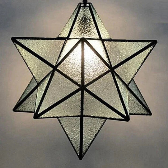 Loft Vintage Pendant Lamp Light Shooting Star Tiffany Glass Lighting Ceiling For Home Aisle