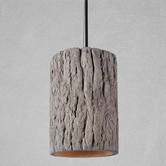 Retro Loft Nordic Stump Style Cement Pendant Lights Modern Led E27 Cord Lamp For Restaurant Living