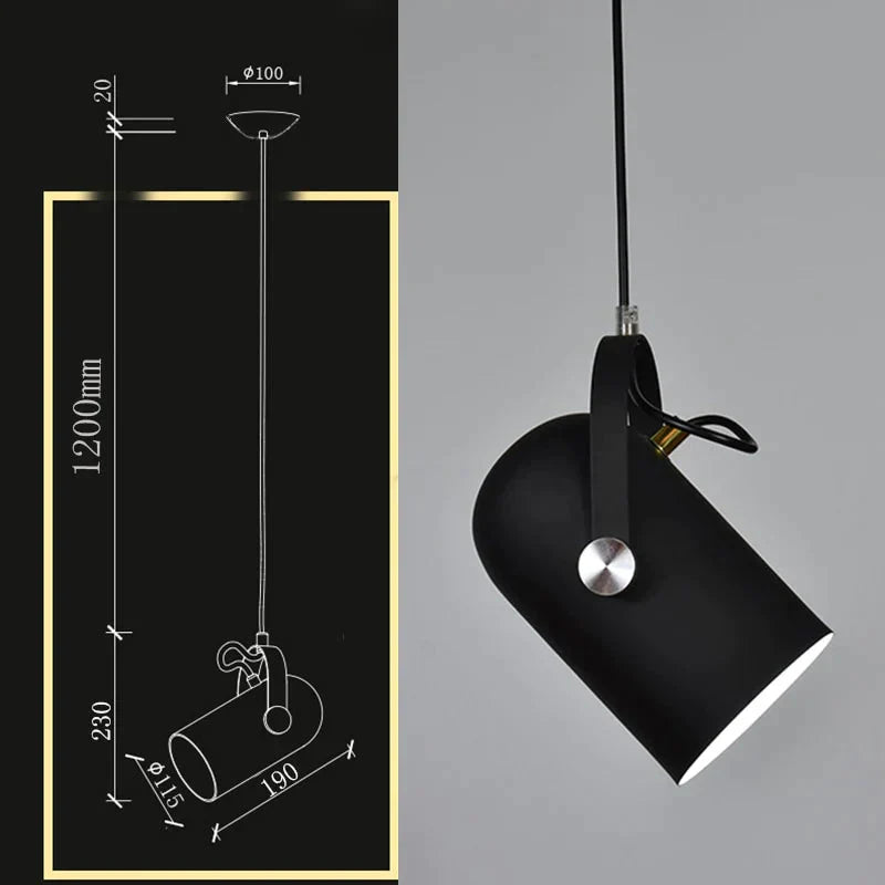 Nordic Minimalism Droplight Angle Adjustable E27 Small Pendant Lights