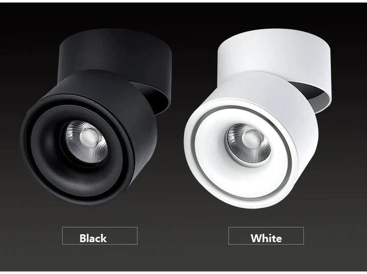 Led Surface Mounted Ceiling Light Foldable And 360 Degree Rotatable Cob Background