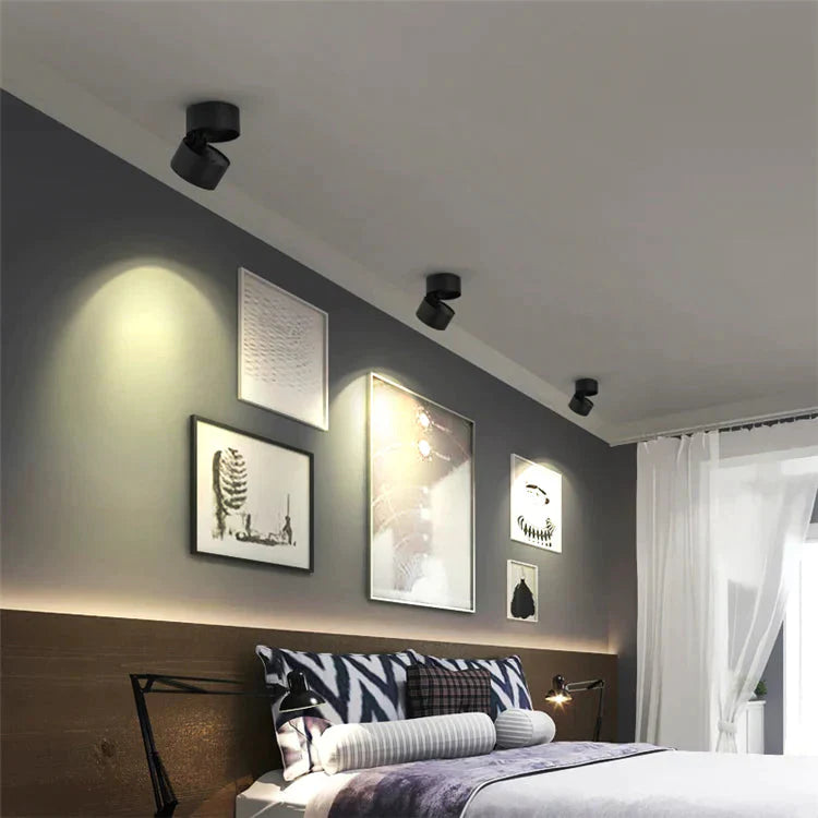 Led Surface Mounted Ceiling Light Foldable And 360 Degree Rotatable Cob Background