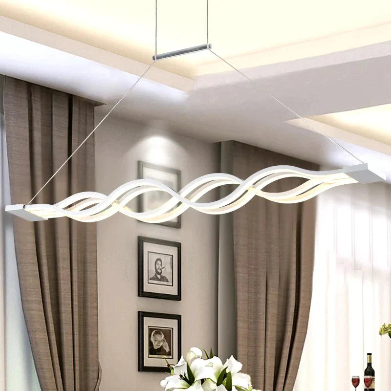 White Led Pendant Light For Living Room Dining Kitchen Hanging Lamp 120Cm 100Cm