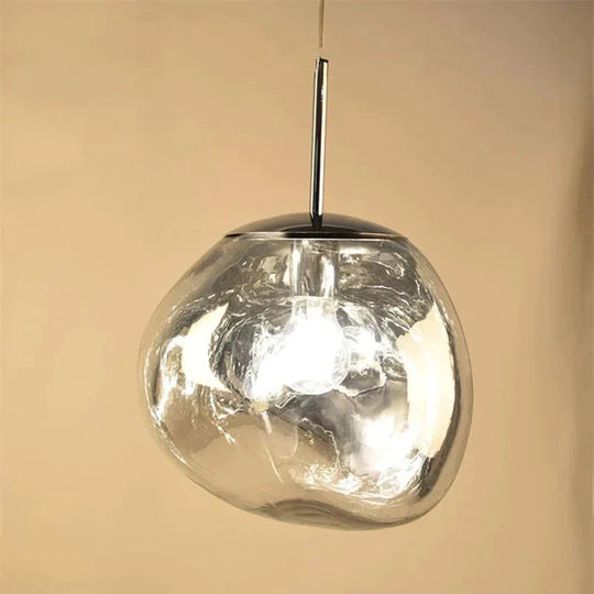 Modern Novelty Art Deco Glass Pendant Light Led E27 With 3 Colors For Living Room Bedroom