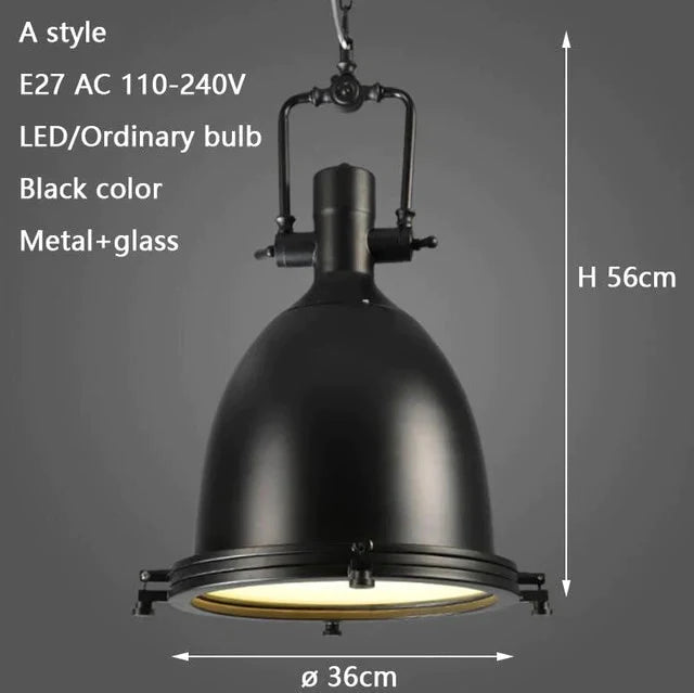 3 Style Loft Retro Industrial Hanging Hardware Metals Pendant Lamp Vintage E27 Led Lights For