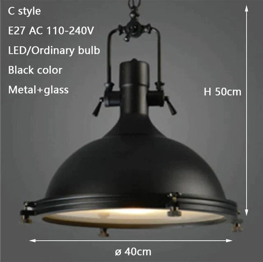 3 Style Loft Retro Industrial Hanging Hardware Metals Pendant Lamp Vintage E27 Led Lights For