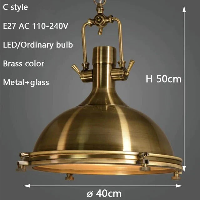 3 Style Loft Retro Industrial Hanging Hardware Metals Pendant Lamp Vintage E27 Led Lights For