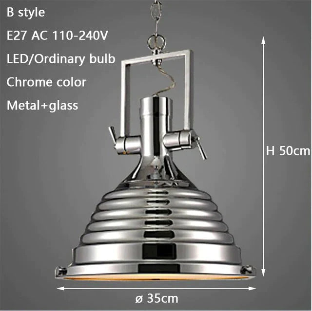 3 Style Loft Retro Industrial Hanging Hardware Metals Pendant Lamp Vintage E27 Led Lights For