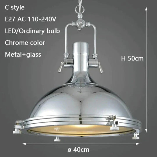 3 Style Loft Retro Industrial Hanging Hardware Metals Pendant Lamp Vintage E27 Led Lights For