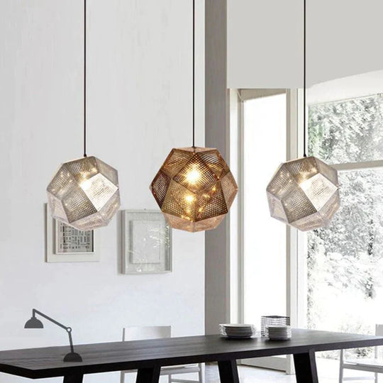 Industrial Football Shape Pendant Light Led E27 Loft Vintage Hanging Lamp With 3 Colors For Parlor