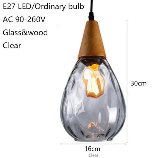 Modern Creative Europe Glass Pendant Light Led E27 With 3 Colors For Bedroom/Restaurant/Living