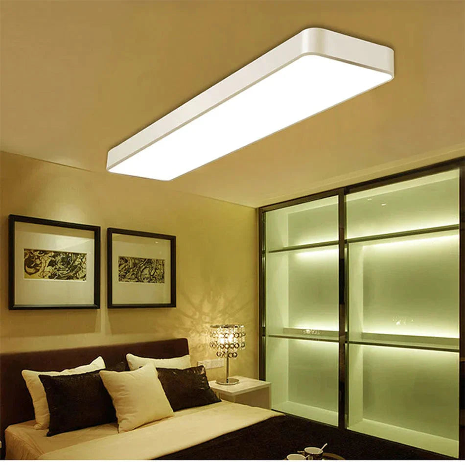 Led Modern Ceiling Light Lam Surface Mount Flush Panel Rectangle Lighting