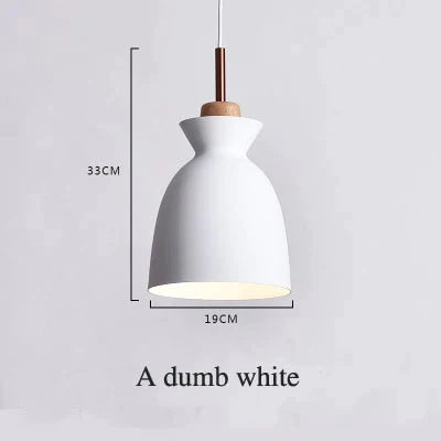 Fashion Indoor Lighting Pendant Lights Wood And Aluminum Lamp Restaurant Bar Coffee Dining Room Led