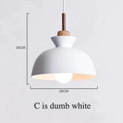 Fashion Indoor Lighting Pendant Lights Wood And Aluminum Lamp Restaurant Bar Coffee Dining Room Led