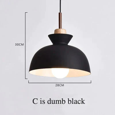 Fashion Indoor Lighting Pendant Lights Wood And Aluminum Lamp Restaurant Bar Coffee Dining Room Led