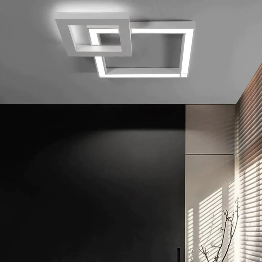 Led Modern Geometric Iron Acryl Black White Lamp.led Light.ceiling Lights.led Ceiling Lamp For