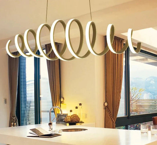 Modern Led Pendant Light For Kitchen Dining Room White Lamp Coffee House Bedroom Suspension Hanging