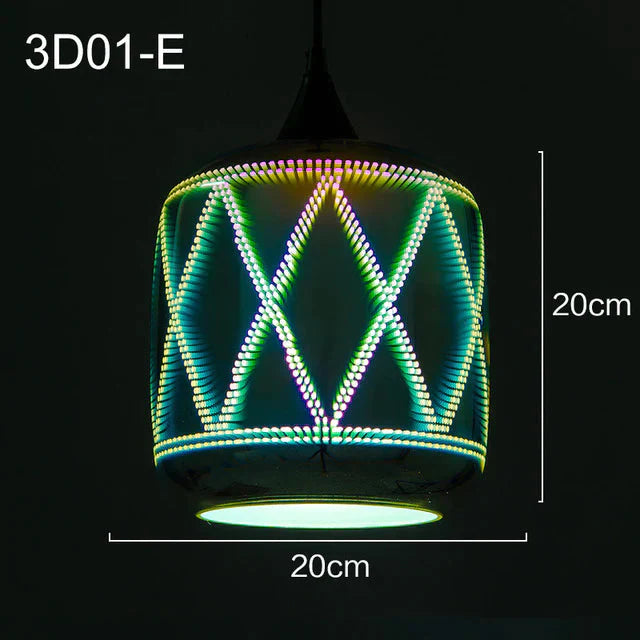 Shiny 3D Led Pendant Lights Lustre Pendente For Bar Living Room Kitchen Modern Glass Industrial