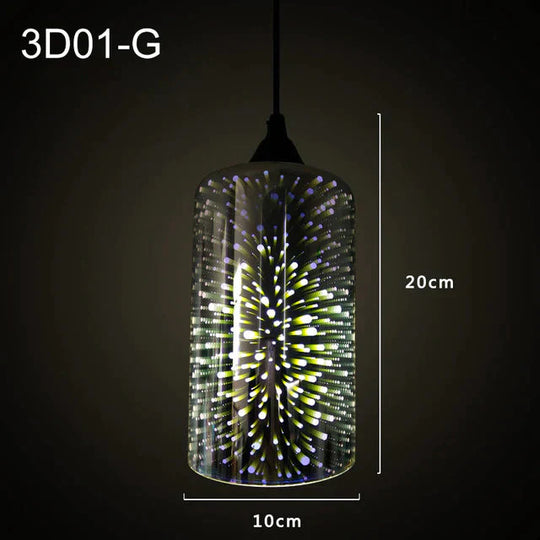 Shiny 3D Led Pendant Lights Lustre Pendente For Bar Living Room Kitchen Modern Glass Industrial