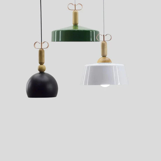 Fashion Indoor Lighting Pendant Lights Wood And Aluminum Lamp Restaurant Bar Coffee Dining Room Led