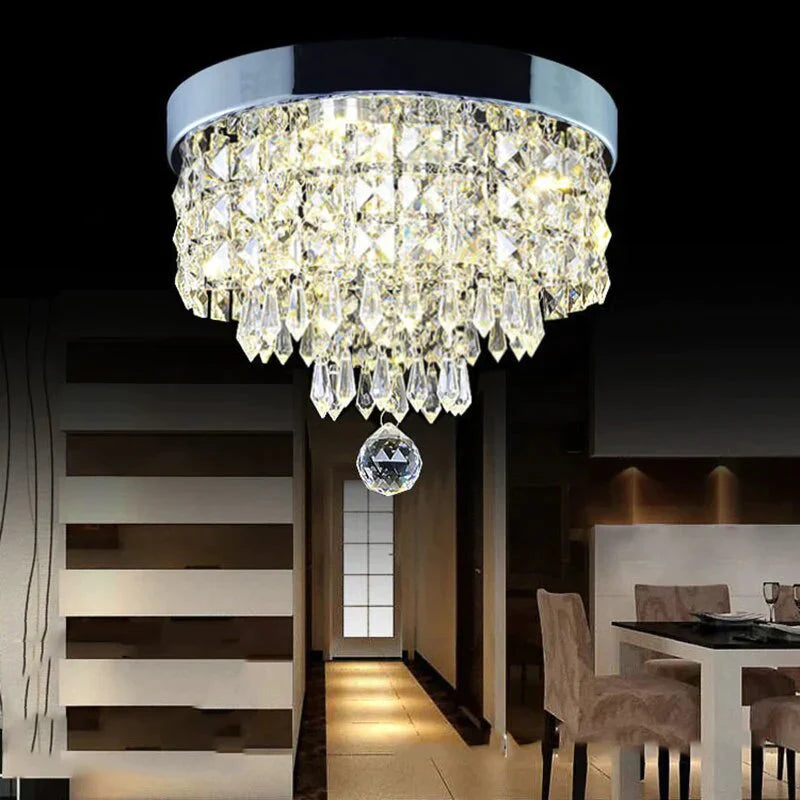 Modern Crystal Led Ceiling Light Fixture For Indoor Lamp Lamparas De Techo Surface Mounting Bedroom