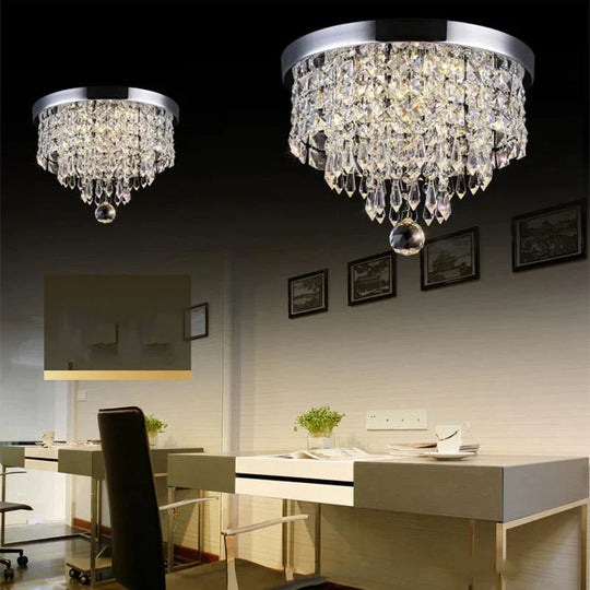 Modern Crystal Led Ceiling Light Fixture For Indoor Lamp Lamparas De Techo Surface Mounting Bedroom