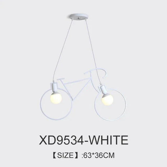 Modern Bicycle Decor Led Pendant Lights For Living Room Kitchen Coffee Lustre Pendente Hanging Lamp