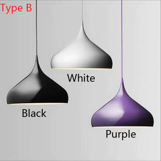 Modern Metal Pendant Lighting Fixtures For Home Restaurant Dining Room Kitchen Decor E27 Black /