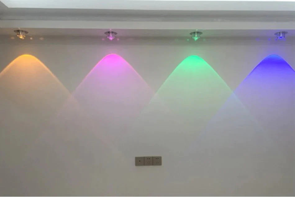 Modern Led Ceiling Light 3W Rgb Porch Lamp Surface Mount Flush Balcony Corridors Decor Lighting