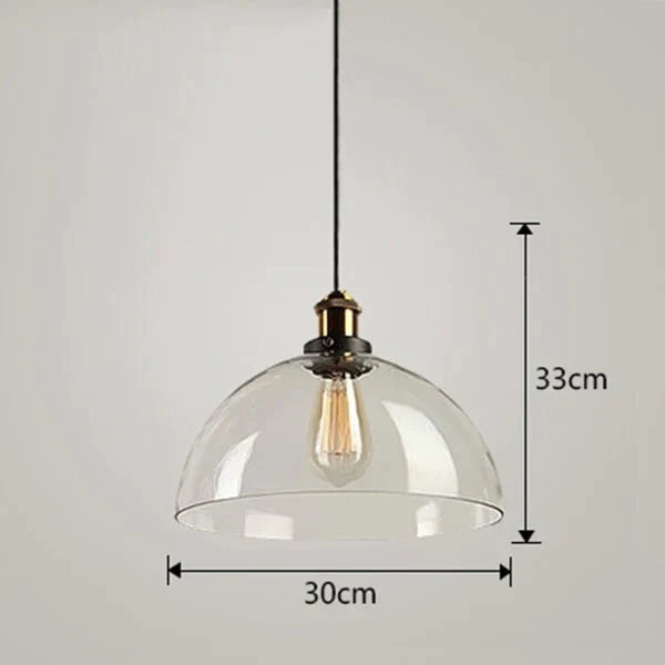 Vintage Pendant Lights American Amber Glass Lamp E27 Edison Light Bulb Dinning Room Kitchen Home