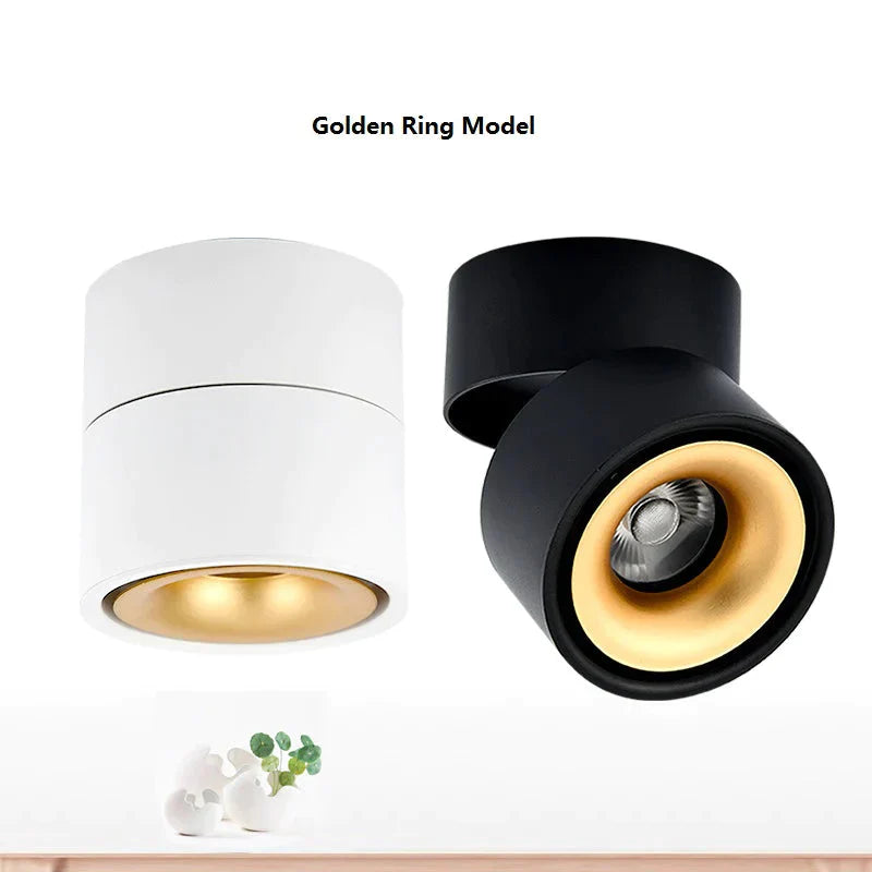 Led Surface Mounted Ceiling Light Foldable And 360 Degree Rotatable Cob Background