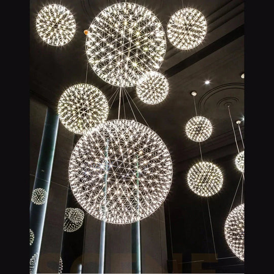 Industrial Loft Iron Ball Sparking Pendant Light Led G4 Modern Nordic Hanging Lamp For Living Room