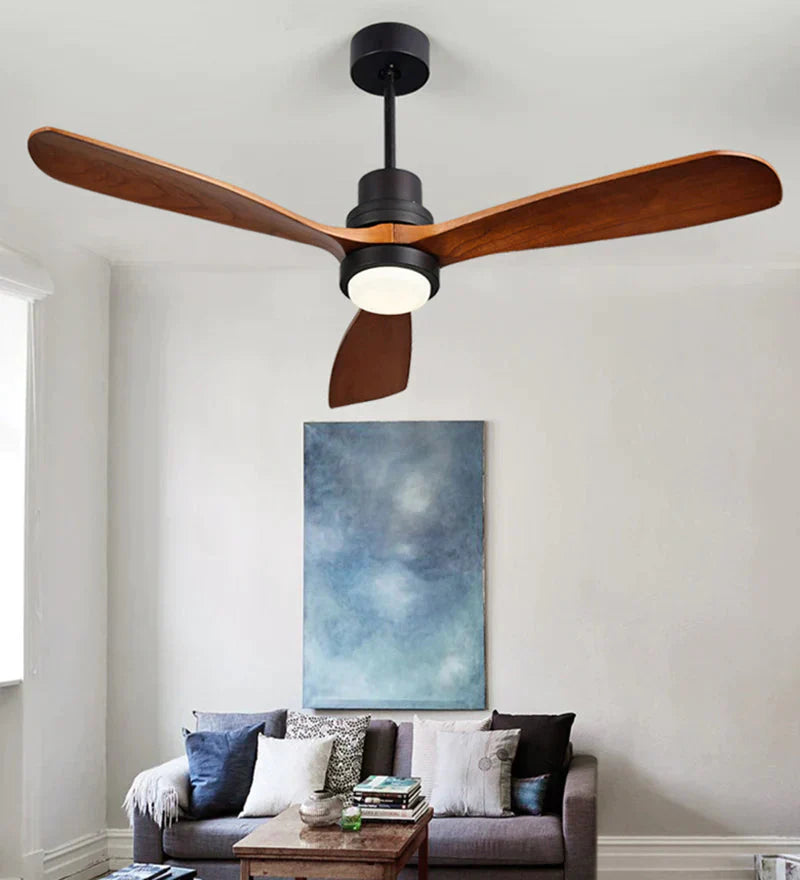 52 Inch Modern Wooden Pendant Fans With Lights Remote Control Ventilador De Techo Fan Led Light