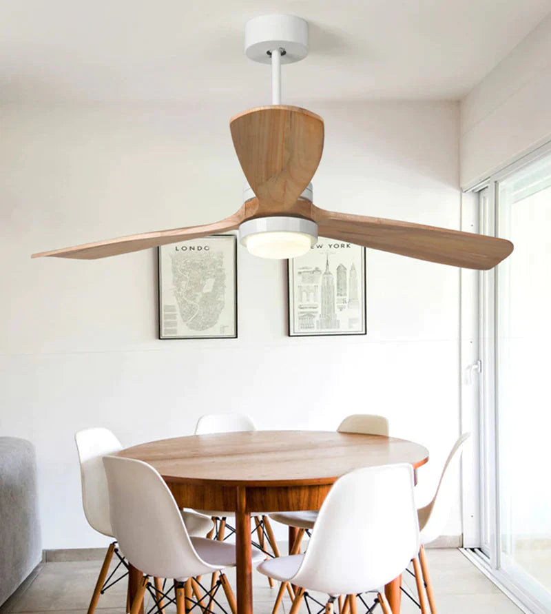 52 Inch Modern Wooden Pendant Fans With Lights Remote Control Ventilador De Techo Fan Led Light