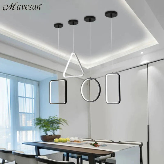 Modern Led Simple Pendant Lights For Living Room Kitchen Dining Lustre Lamp Hanging Ceiling Fixtures