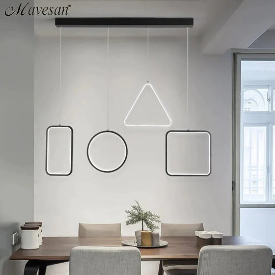 Modern Led Simple Pendant Lights For Living Room Kitchen Dining Lustre Lamp Hanging Ceiling Fixtures