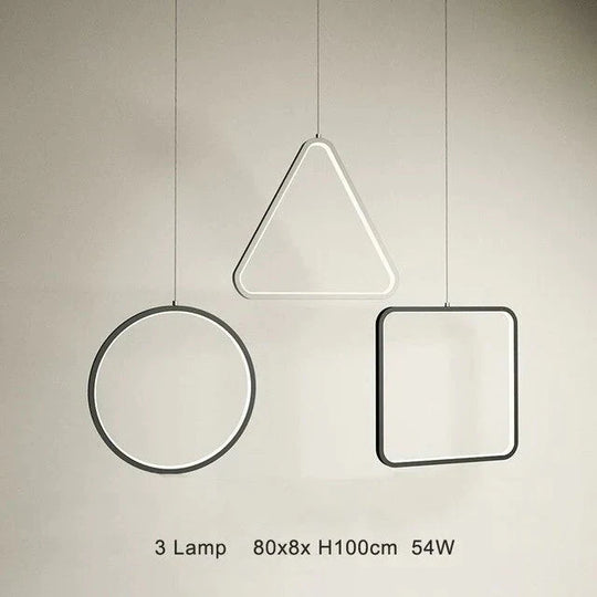 Modern Led Simple Pendant Lights For Living Room Kitchen Dining Lustre Lamp Hanging Ceiling