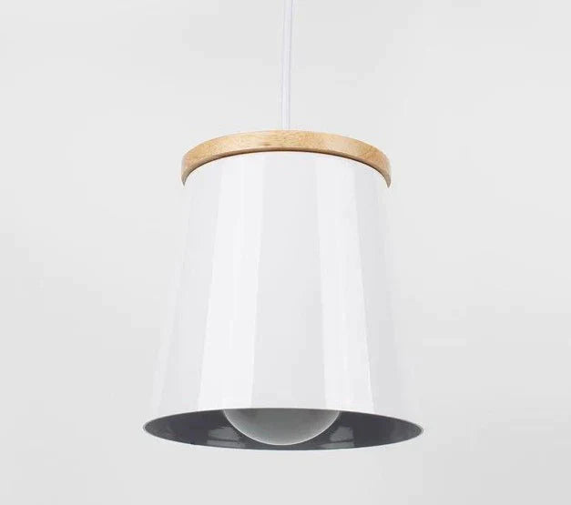 Wooden Nordic Pendant Lights For Home Lighting Modern Hanging Lamp Aluminum Lampshade Led Bulb