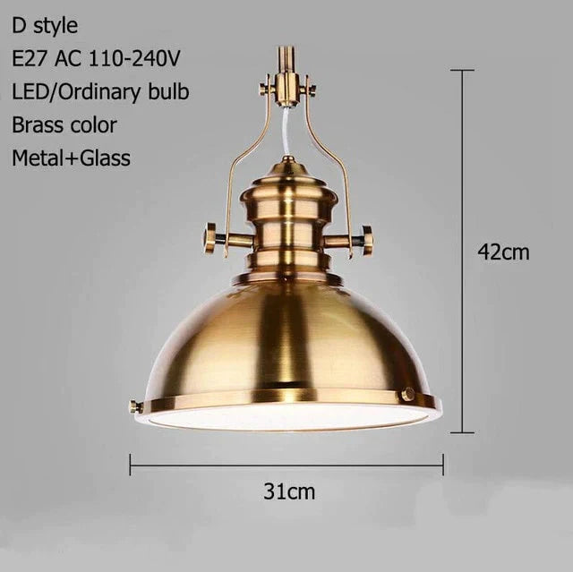 3 Style Loft Retro Industrial Hanging Hardware Metals Pendant Lamp Vintage E27 Led Lights For