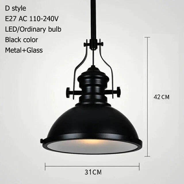 3 Style Loft Retro Industrial Hanging Hardware Metals Pendant Lamp Vintage E27 Led Lights For