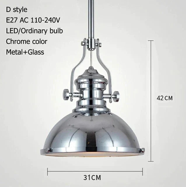 3 Style Loft Retro Industrial Hanging Hardware Metals Pendant Lamp Vintage E27 Led Lights For