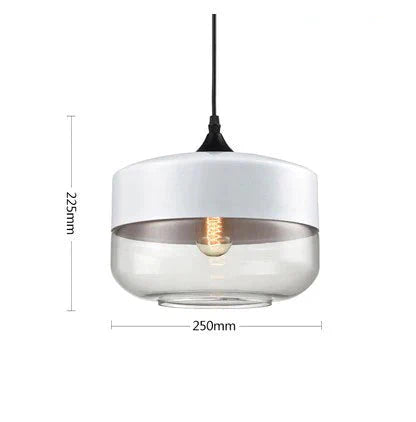 Metal Industrial Glass Pendant Light Black Loft Bar Counter Dining Room Personality Creative