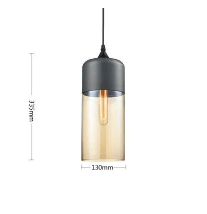 Metal Industrial Glass Pendant Light Black Loft Bar Counter Dining Room Personality Creative